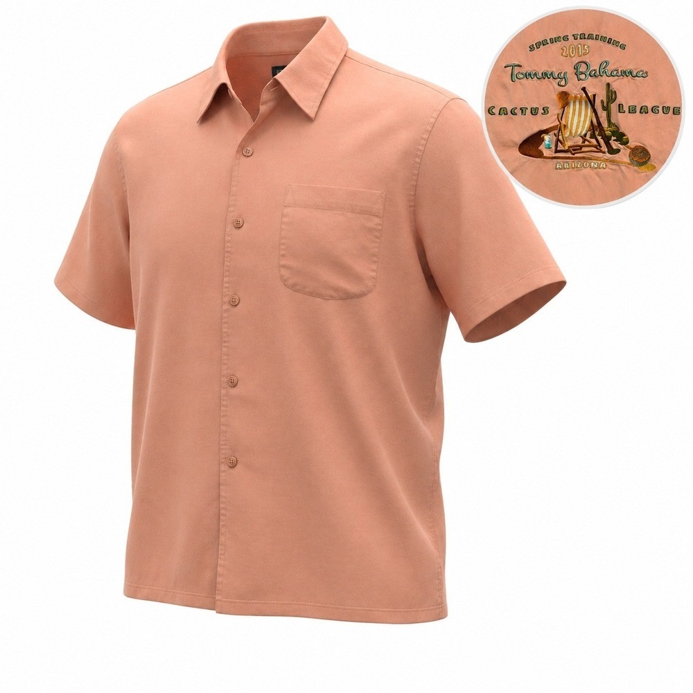 Tommy Bahama Silk Camp Shirt Mens XXL 2015 Arizona Spring Training Cactus League